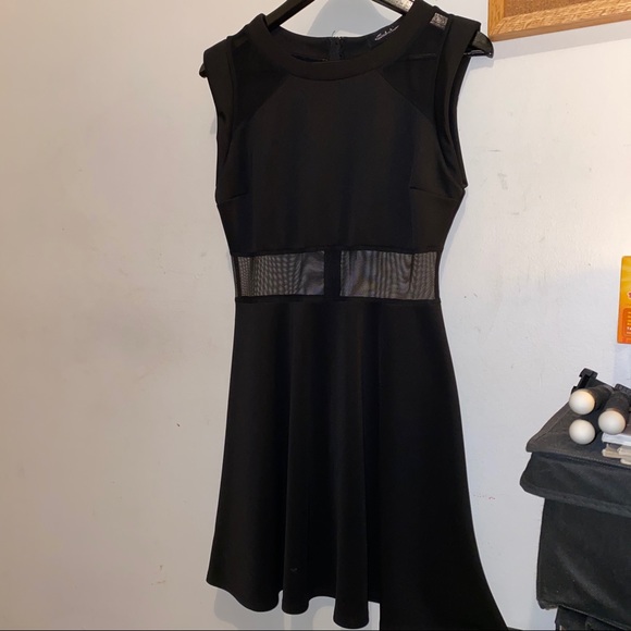 Black dress with mesh top and middle - Picture 3 of 3